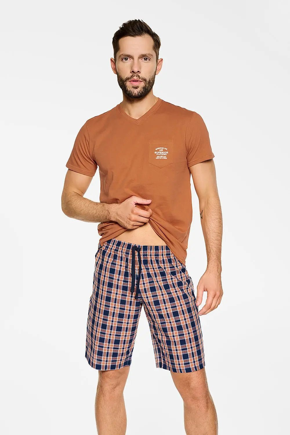Henderson t-shirt and shorts men's pajamas - Honesty Sales