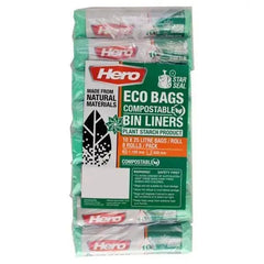 Hero Eco Bags Compostable Caddy Liners - 8 Rolls/Pack - Honesty Sales