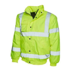 Hi Viz Safety Bomber Jacket Yellow - Honesty Sales