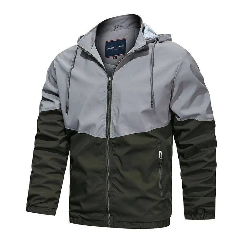 Hooded Stand Collar Casual Men Jacket - Honesty Sales