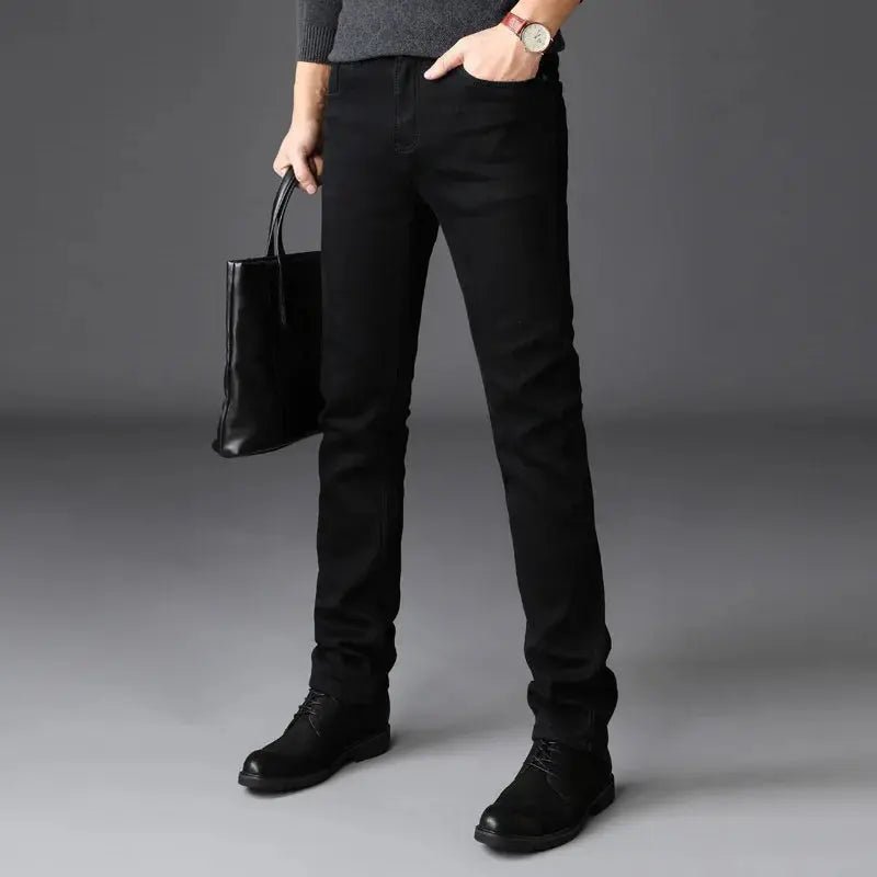 ICPANS Men's Classic Stretch Denim Jeans – Vintage Black, Regular Fit (Sizes 29 - 40) - Honesty Sales