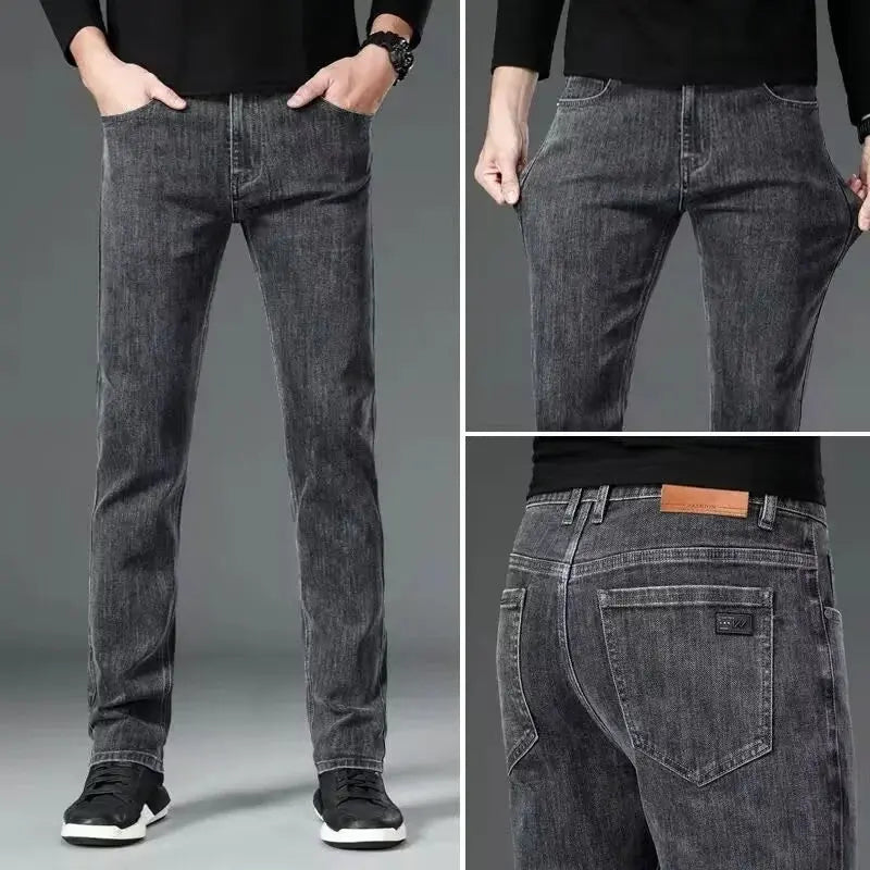 ICPANS Men's Classic Stretch Denim Jeans – Vintage Black, Regular Fit (Sizes 29 - 40) - Honesty Sales