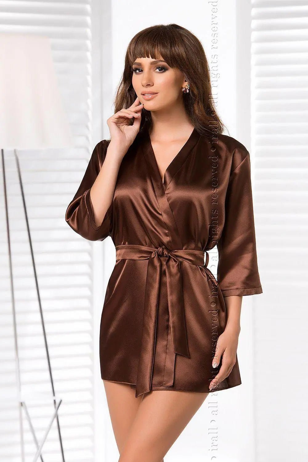 Irall Italian satin bathrobe - Honesty Sales