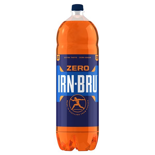 IRN-BRU ZERO Sugar Soft Drink Bottle 2L (6 x 2ltr) - Honesty Sales