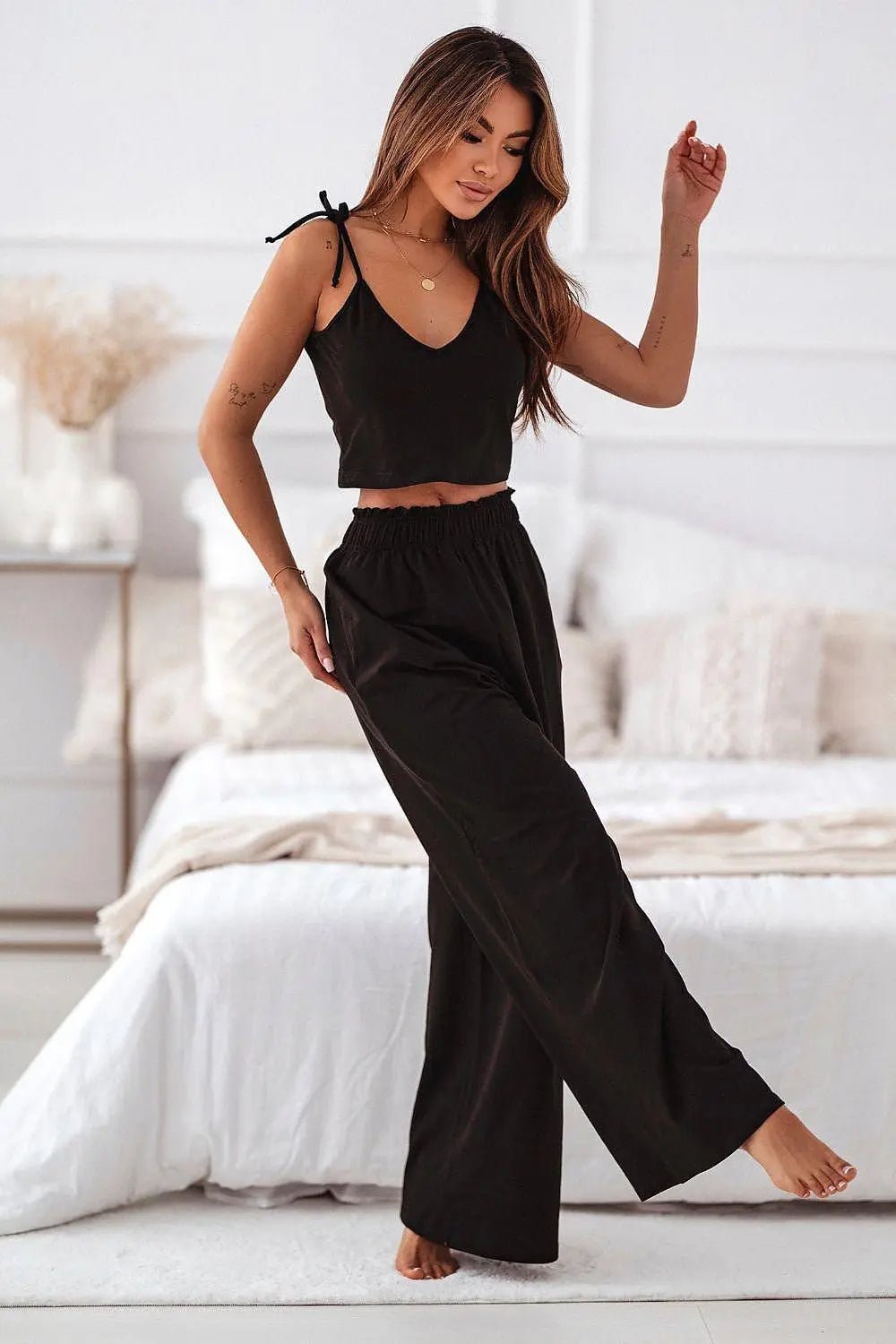 IVON natural cotton, soft shirt and long pants womens pajamas - Honesty Sales