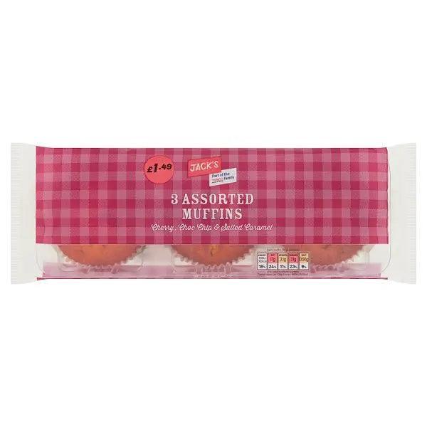 Jack's 3 Assorted Muffins 273g (Case of 6) - Honesty Sales