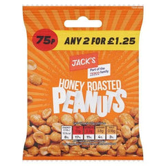 Jack's Honey Roasted Peanuts 55g (Case of 24) - Honesty Sales