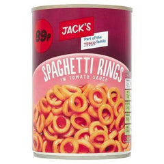 Jack's Spaghetti Rings in Tomato Sauce 410g (Case of 12) - Honesty Sales