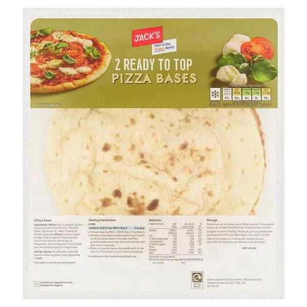 Jack's 2 Ready to Top Pizza Bases - Honesty Sales