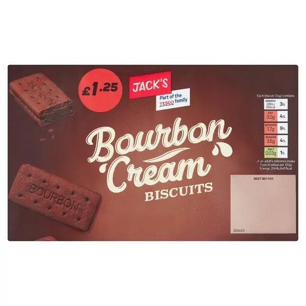 Jack's Bourbon Cream Biscuits 400g (Case of 12) - Honesty Sales