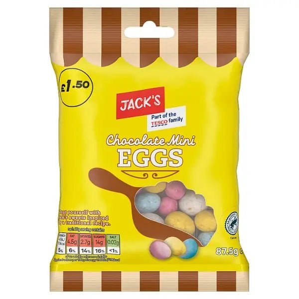 Jack's Chocolate Mini Eggs 87.5g (Case of 18) - Honesty Sales