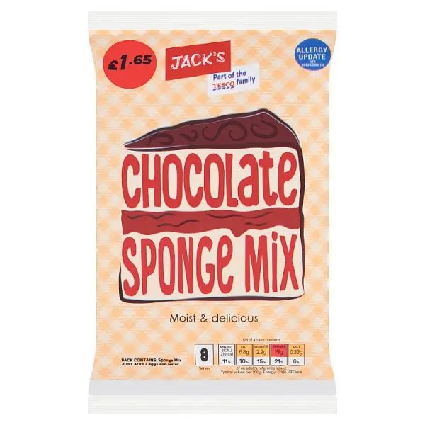 Jack's Chocolate Sponge Mix 400g (Case of 7) - Honesty Sales