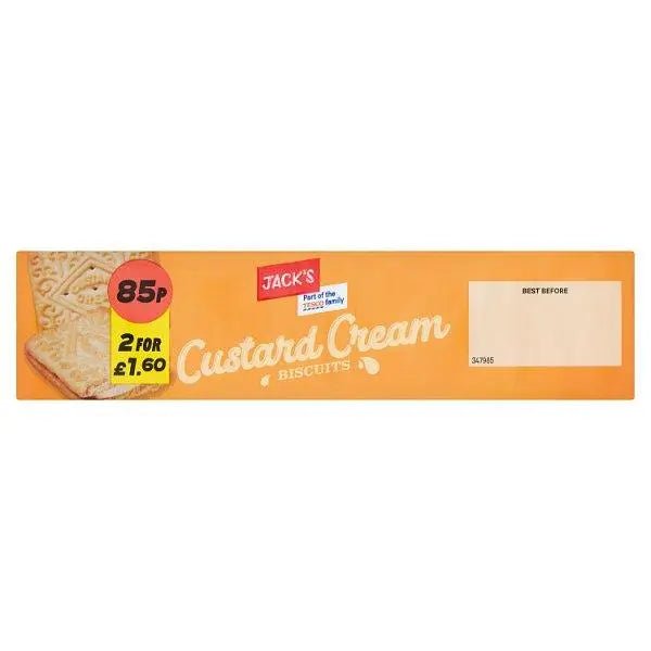 Jack's Custard Creams Biscuits 150g (Case of 12) - Honesty Sales