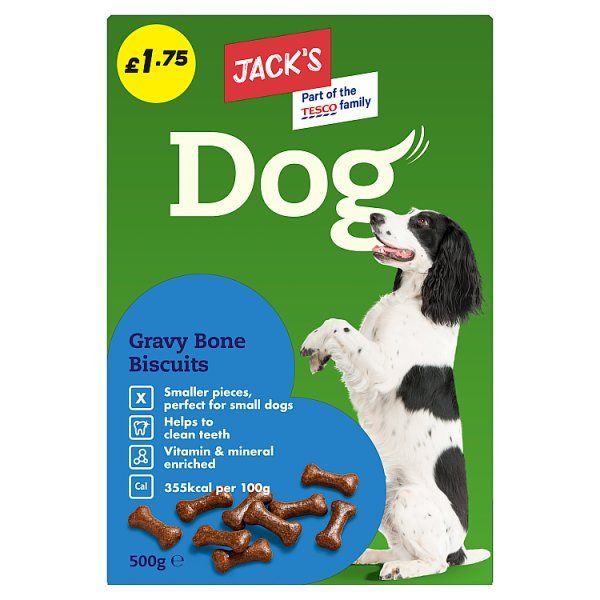 Jack's Dog Gravy Bone Biscuits 500g (Case of 5) - Honesty Sales