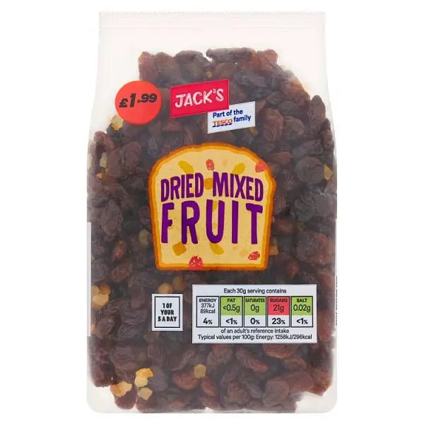 Jack's Dried Mixed Fruit 375g (Case of 6) - Honesty Sales