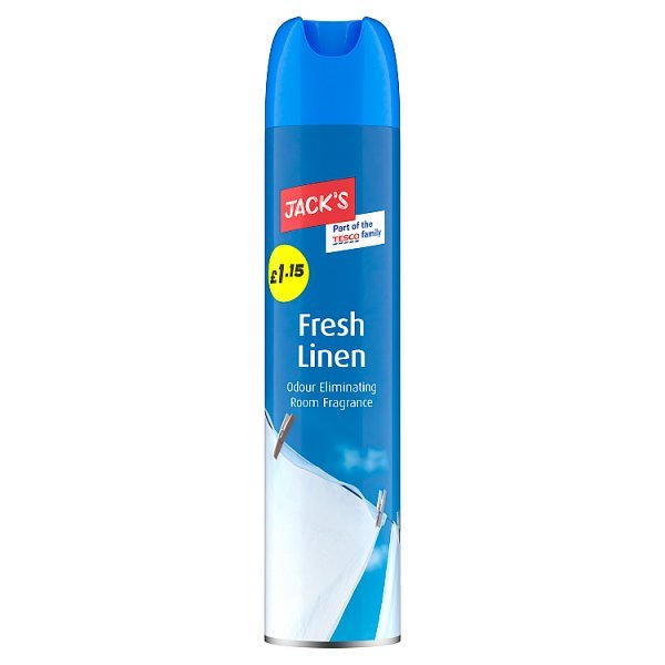 Jack's Fresh Linen Odour Eliminating Room Fragrance 240ml (6 x 240ml) - Honesty Sales