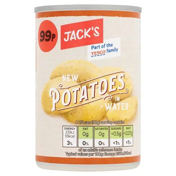 Jack's New Potatoes in Water 300g (Case of 12) - Honesty Sales