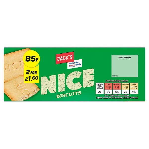 Jack's Nice Biscuits 200g (12 x 200g) - Honesty Sales