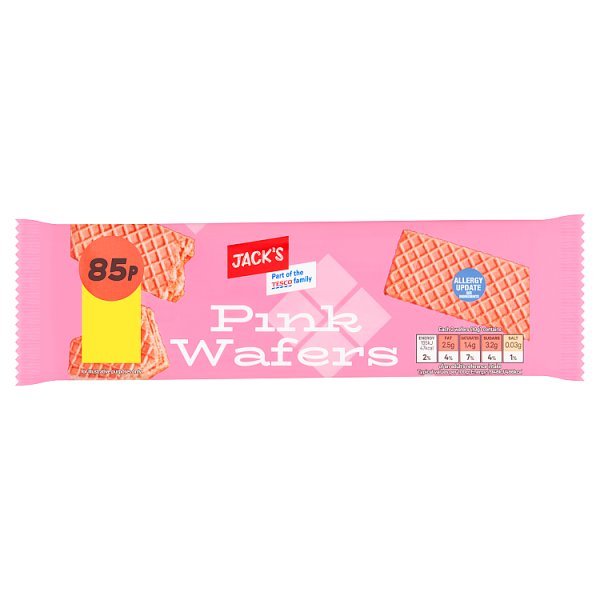 Jack's Pink Wafers 100g (13 x 100g) - Honesty Sales