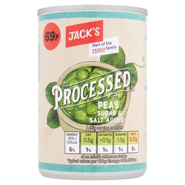 Jack's Processed Peas 300g (Case of 12) - Honesty Sales