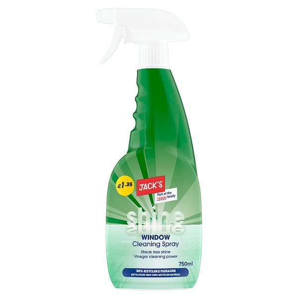 Jack's Shine Window Cleaning Spray 750ml (6 x 750ml) - Honesty Sales