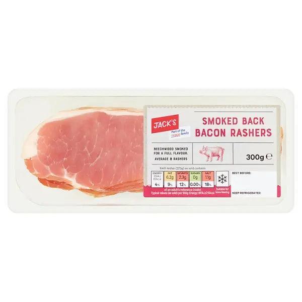 Jack's Smoked Back Bacon Rashers 300g - Honesty Sales