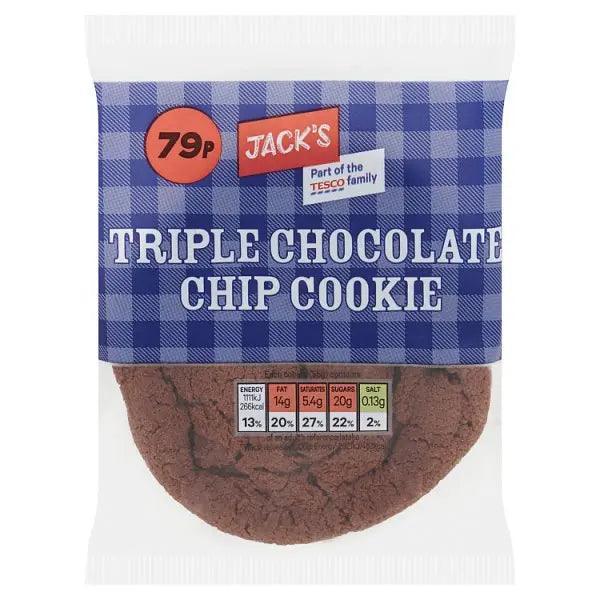 Jack's Triple Chocolate Chip Cookie 55g (Case of 12) - Honesty Sales