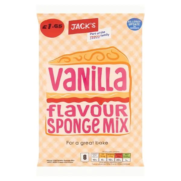 Jack's Vanilla Flavour Sponge Mix 400g (Case of 7) - Honesty Sales