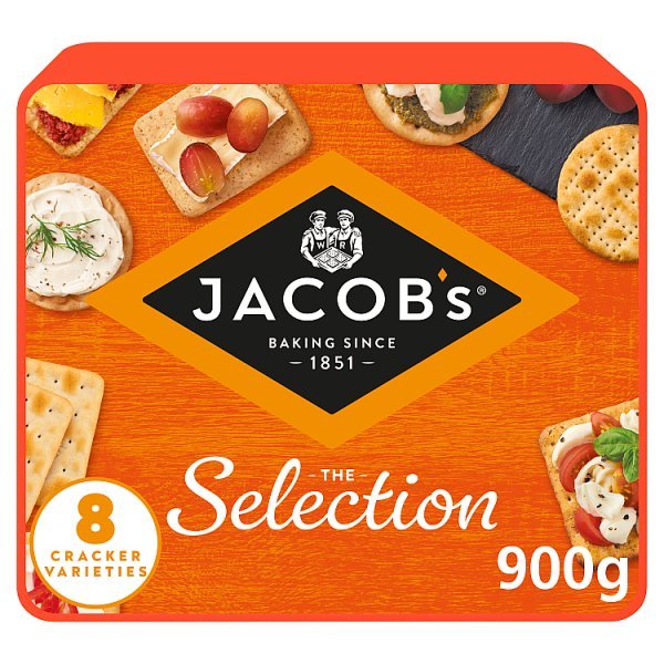 Jacob's The Selection 8 Cracker Varieties 900g (6 x 900g) - Honesty Sales