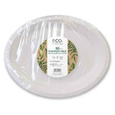 Jena Eco 50 Compostable 32cm Bagasse Oval Plates - Honesty Sales