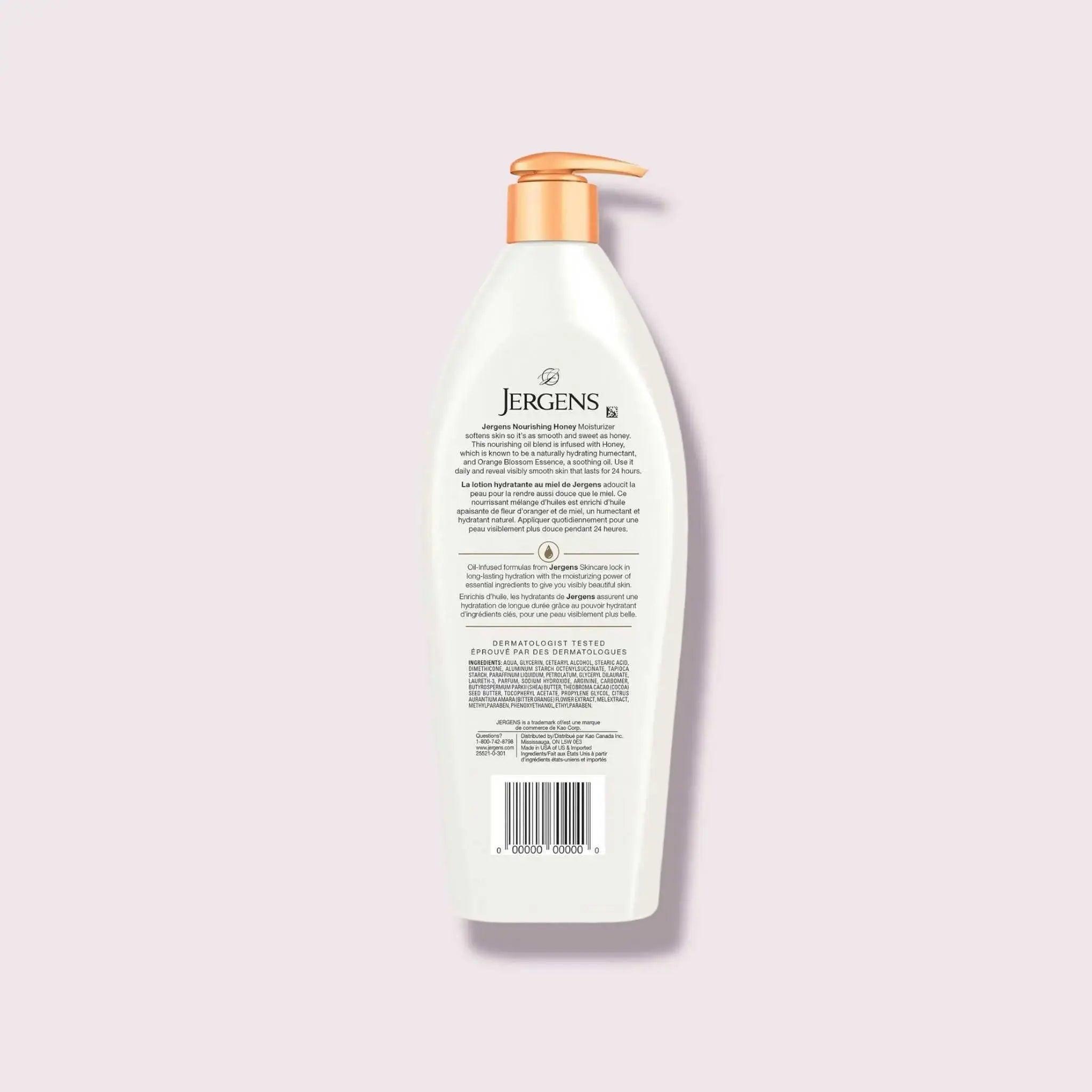 Jergens Nourishing Honey Dry Skin Body Lotion, 16.8 fl oz - Honesty Sales
