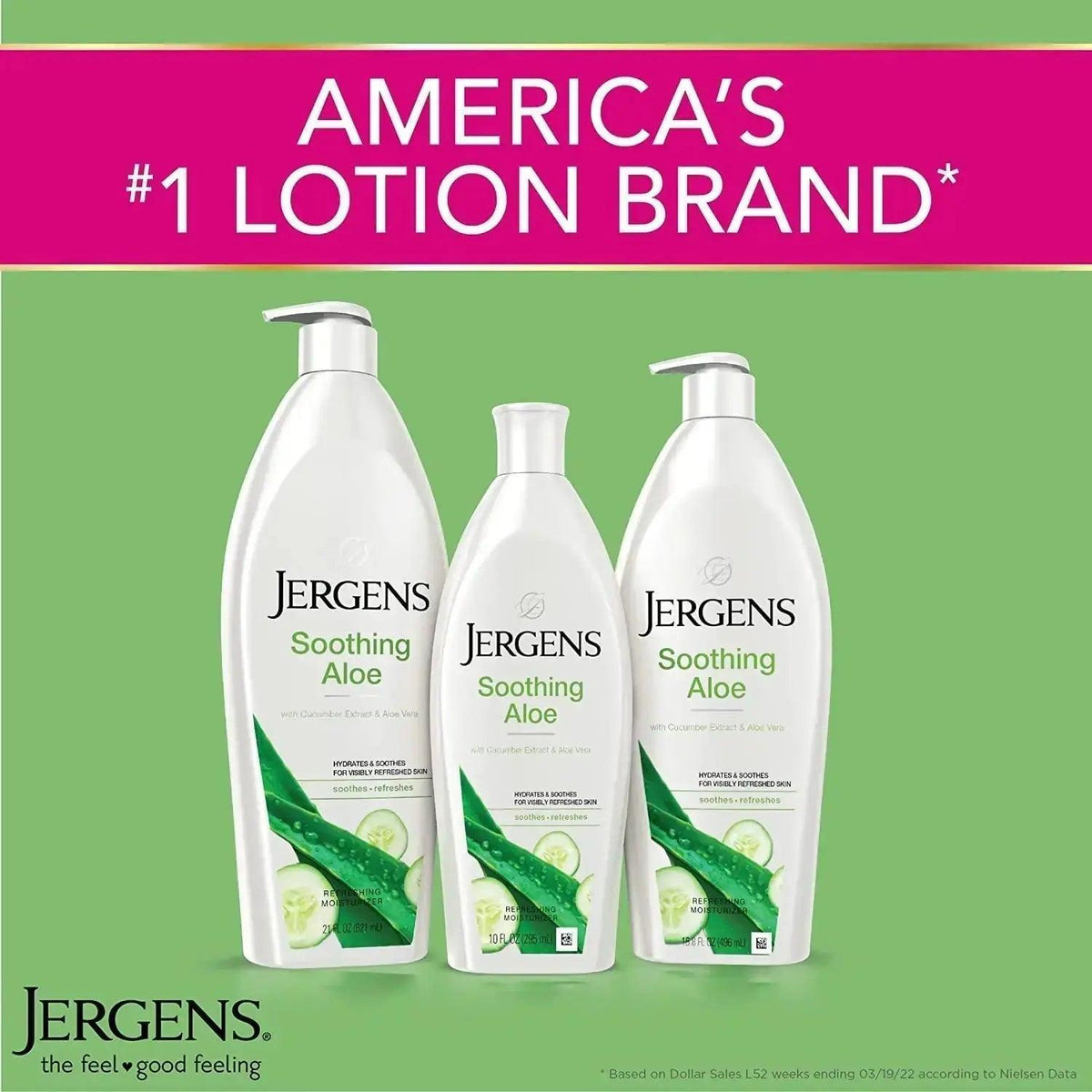 JERGENS Soothing Aloe Refreshing Moisturizer 21oz - Honesty Sales