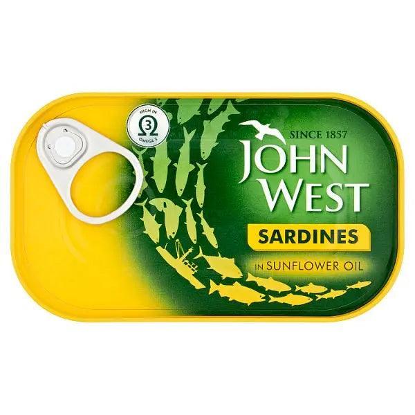 John West Sardines in Sunflower Oil 120g (Case of 12) - Honesty Sales