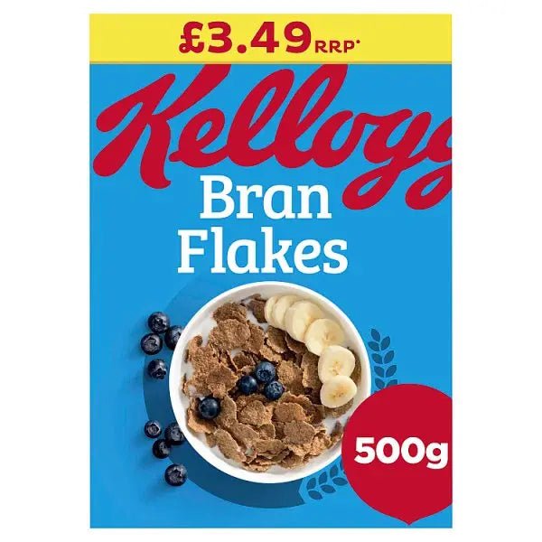 Kellogg's Bran Flakes Breakfast Cereal 6x500g (Case of 6) - Honesty Sales