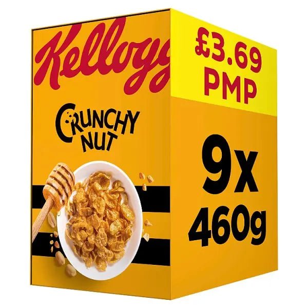 Kellogg's Crunchy Nut Breakfast Cereal 9x460g (Case of 9) - Honesty Sales