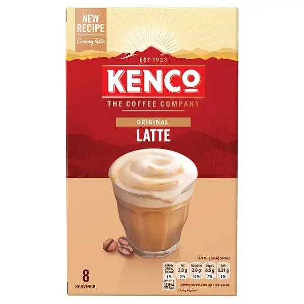 KENCO Original Latte 8 x 16.3g (130.4g) (Case of 5) - Honesty Sales