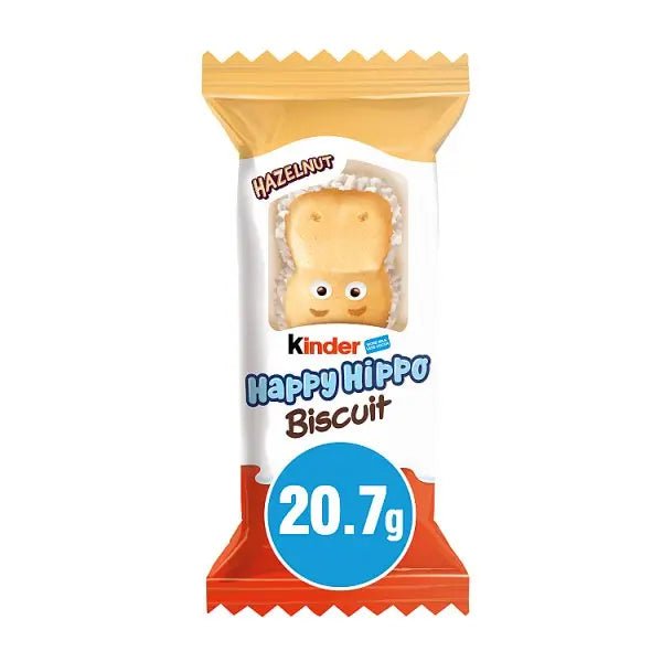 Kinder Happy Hippo Milk & Hazelnut Filling Wafer Biscuit Snack Bar 20.7g (Case of 28) - Honesty Sales