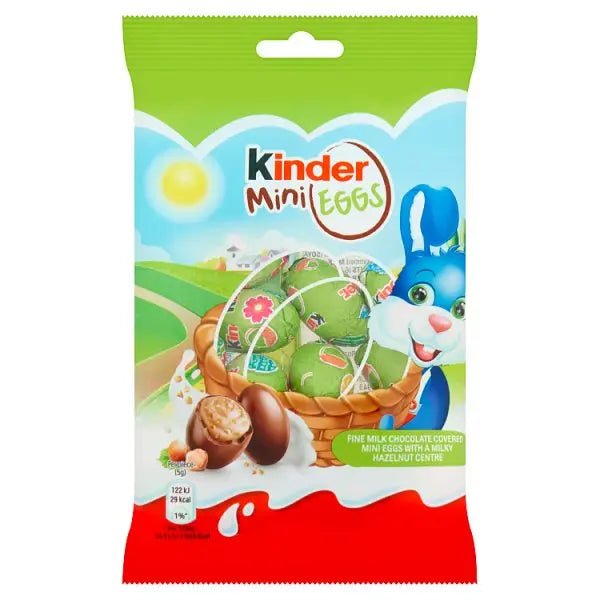 Kinder Milk Chocolate & Hazelnut Mini Easter Eggs Snack Bag 75g (Case of 22) - Honesty Sales