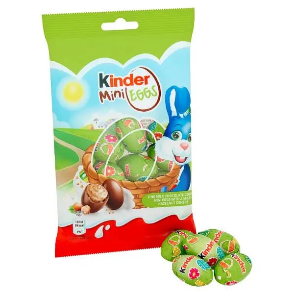 Kinder Milk Chocolate & Hazelnut Mini Easter Eggs Snack Bag 75g (Case of 22) - Honesty Sales