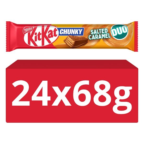 KitKat Chunky DUO Salted Caramel Chocolate Bar 68g (24 x 68g) - Honesty Sales