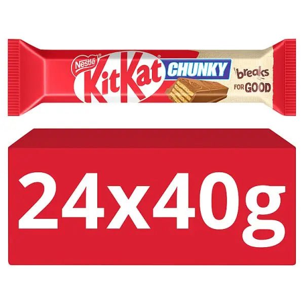 KitKat Chunky Milk Chocolate Bar 40g (Case of 24) - Honesty Sales
