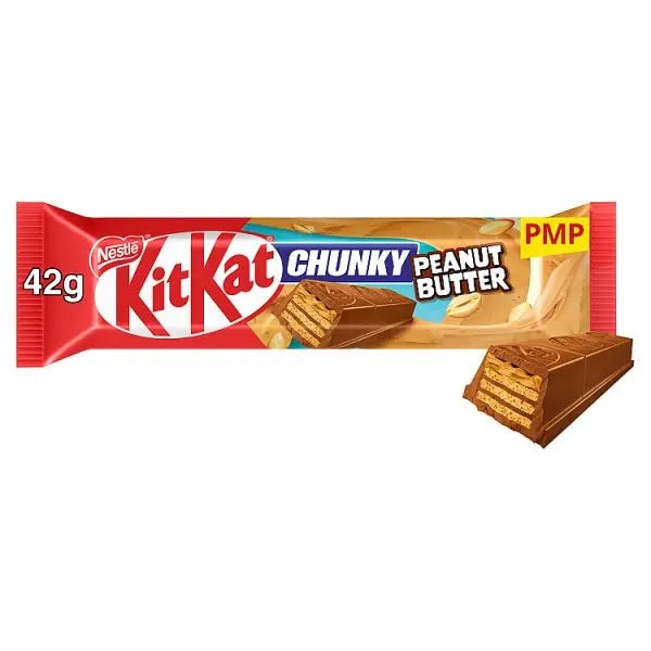 KitKat Chunky Peanut Butter Chocolate Bar 42g (Case of 24) - Honesty Sales