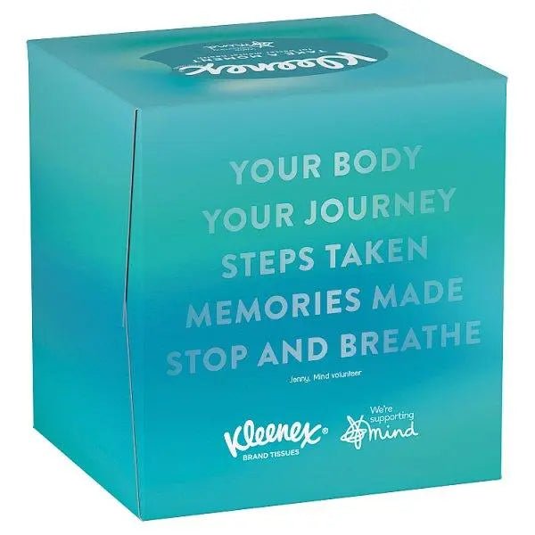 Kleenex Supporting Mind - Single Cube Tissue Box (Case of 12) - Honesty Sales