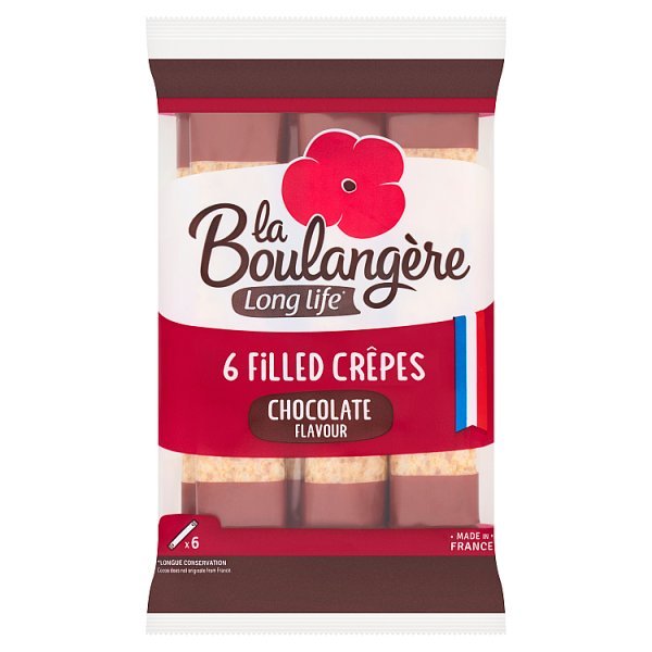 La Boulangerè 6 Filled Crêpes Chocolate Flavour 192g (1 x 192g) - Honesty Sales