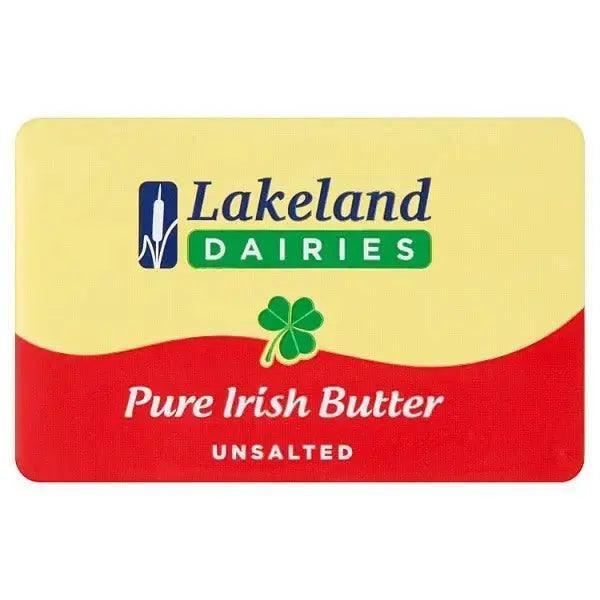 Lakeland Dairies Pure Irish Butter Unsalted 250g (Case of 40) - Honesty Sales