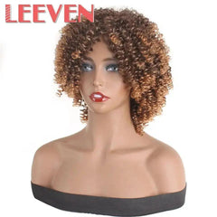 Leeven Afro Kinky Curly Wig 6 inches Synthetic Hair - Honesty Sales
