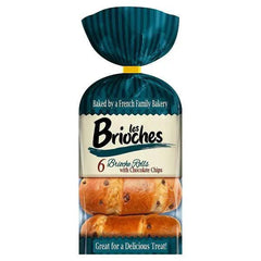 Les Brioches 6 Brioche Rolls with Chocolate Chips 210g - Honesty Sales