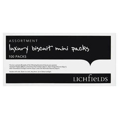 Lichfields 100 Assorted Luxury Biscuit Mini Packs (Case of 100) - Honesty Sales