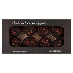 Lichfields 8 Chocolate Muffins 108g (Case of 8) - Honesty Sales