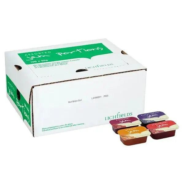 Lichfields Assorted Jam Portions 100 x 20g - Honesty Sales